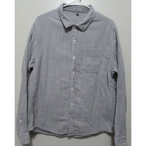 HORNYTOAD SIZE L MEN'S LONG SLEEVE BUTTON DOWN COLLARED SHIRT ORGANIC COTTON